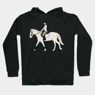 Girl riding White Horse Hoodie